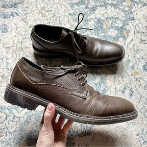 Joseph Abboud Brown Leather Oxford Dress Shoes